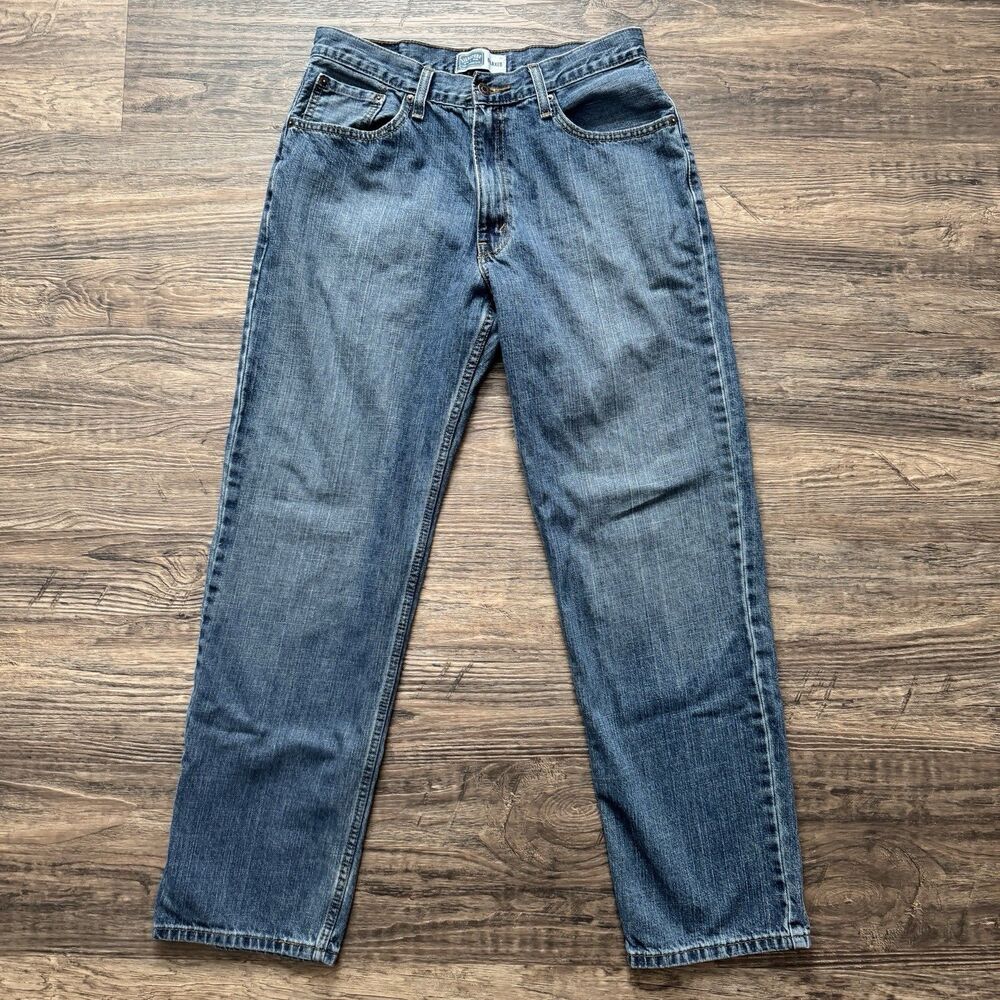 Signature By Levi Strauss & Co. Jeans Mens 34x34 Med wash Relaxed Straight Denim